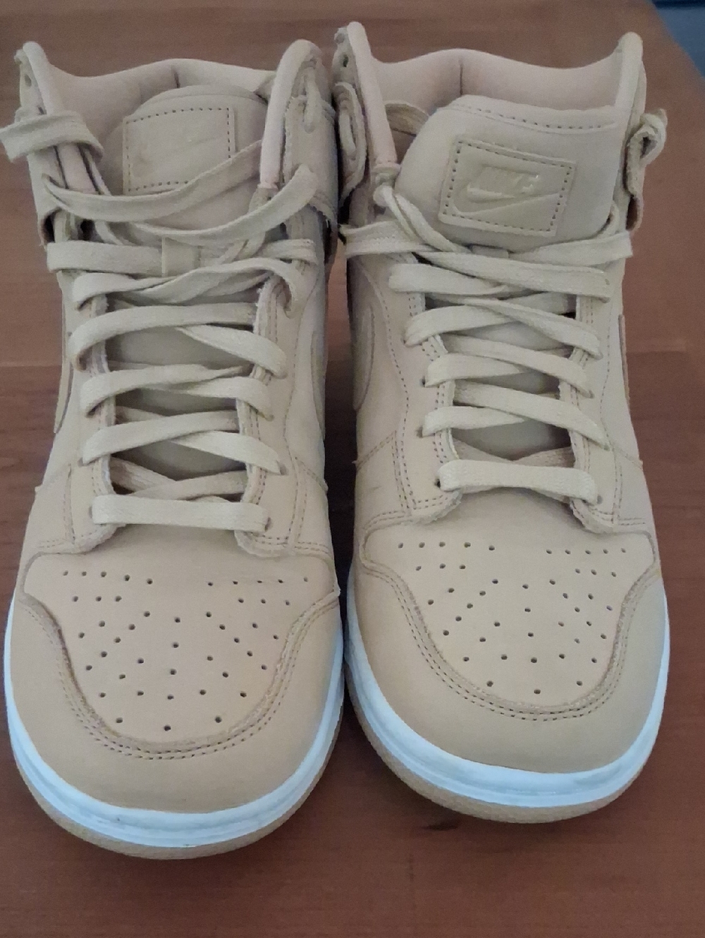 Nike Men’s High-Top Sneakers in Beige/Tan